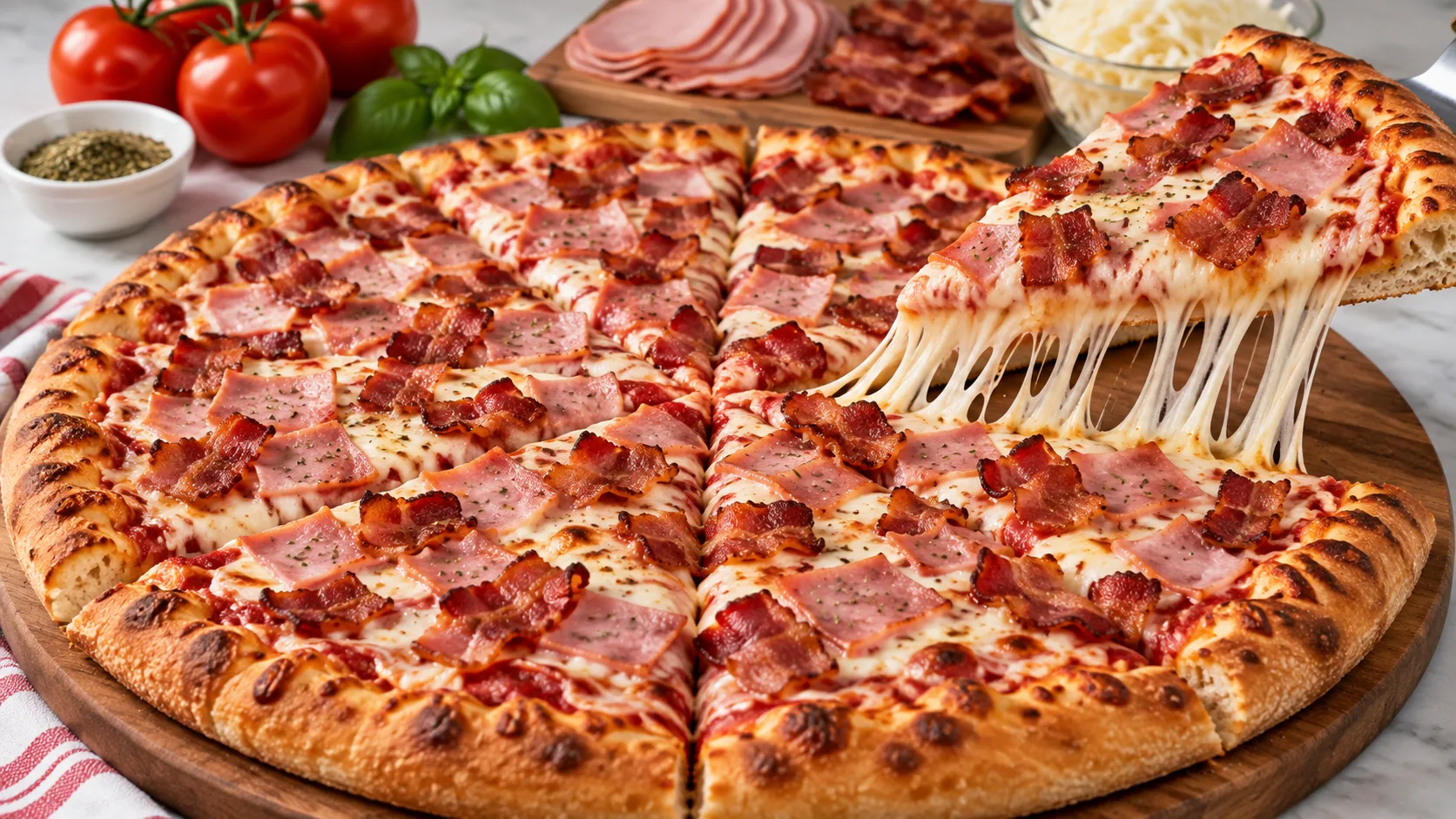 Ham & Bacon Pizza