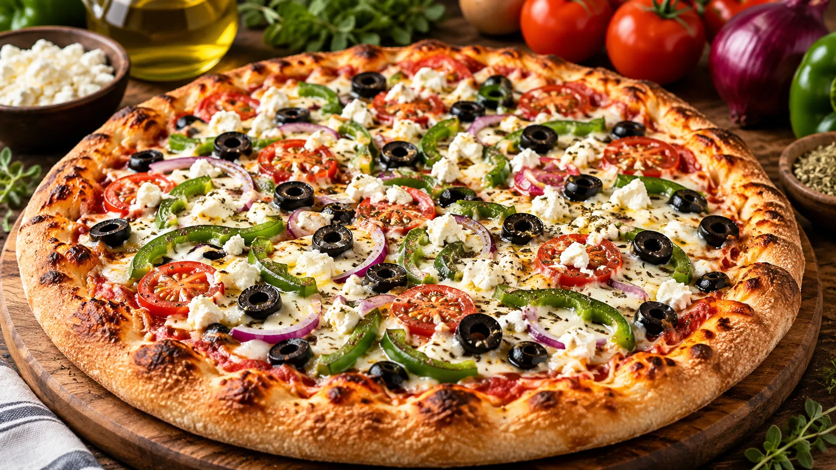 Greek Veggie Pizza