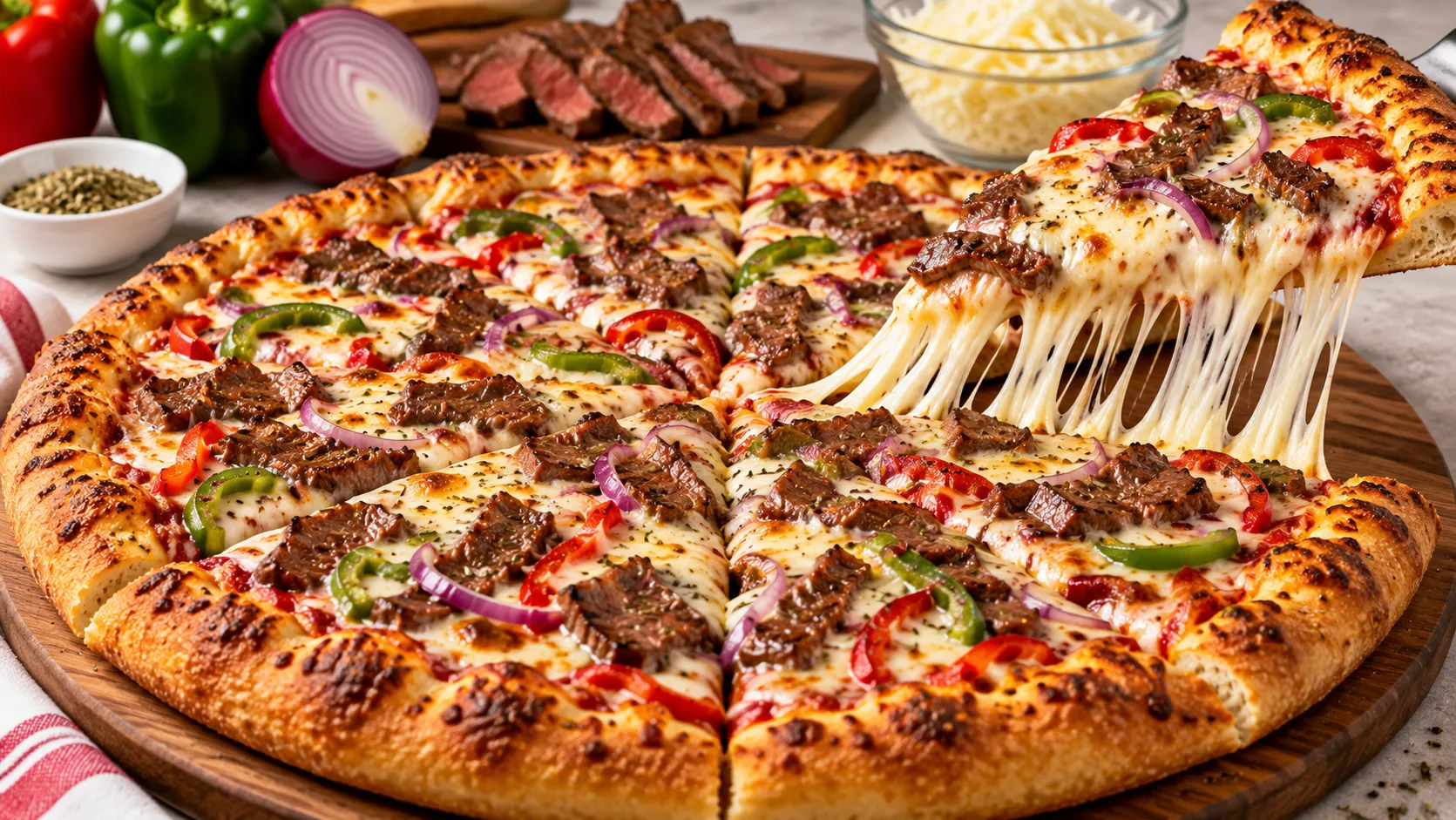 Steak & Cheese Pizza