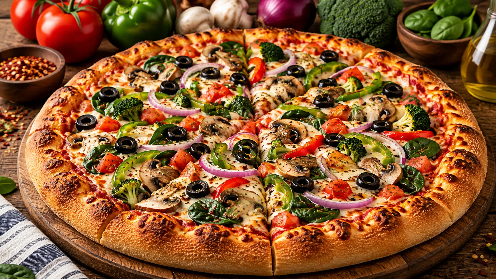 Deluxe Veggie Pizza
