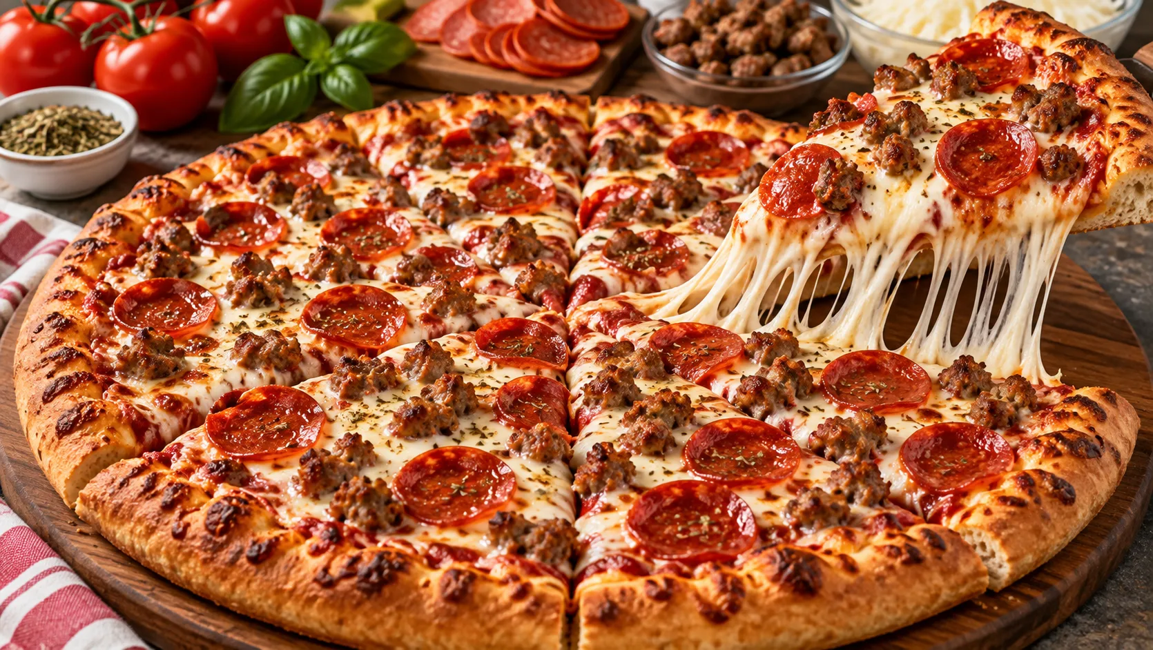 Sausage & Pepperoni Pizza