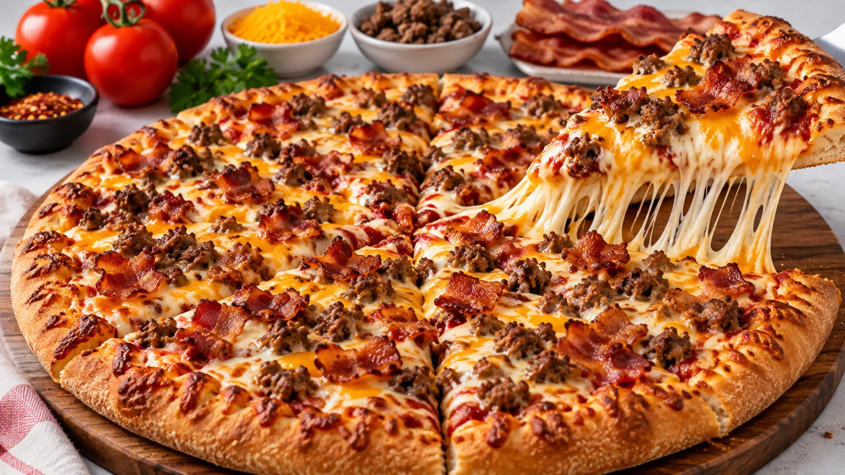 Bacon Cheeseburger Pizza